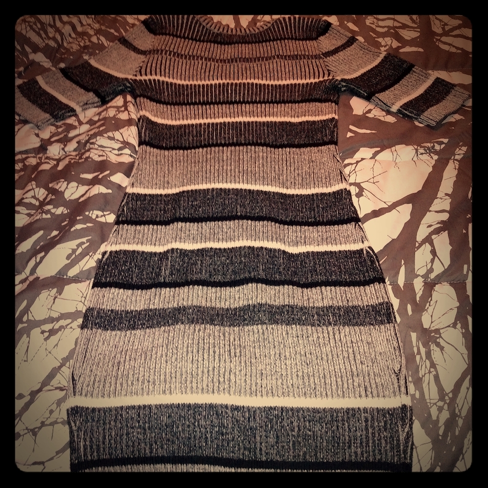 Black and Grey Winter Dress